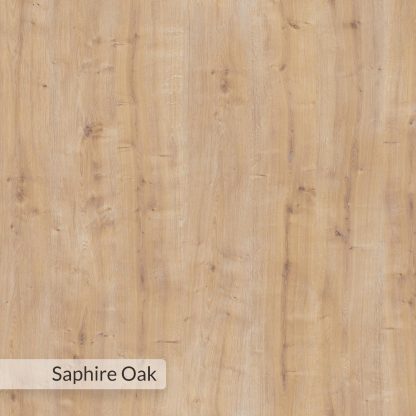 Decortie Naive 2 Door 1 Shelf Sideboard Buffet Unit - Sapphire Oak with Black Metal Frame - Image 7