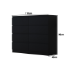FWStyle Stora 8 Drawer Wide 4+4 Chest Of Drawers - Matt Black - Image 2
