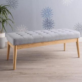 Grey Bench Wooden Frame