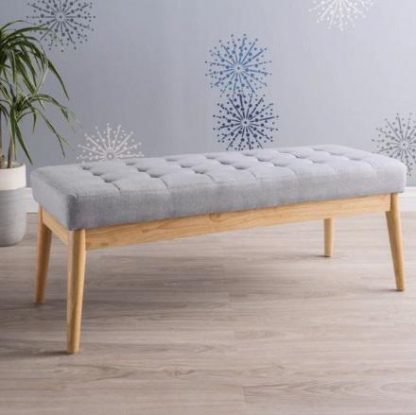 Grey Bench Wooden Frame