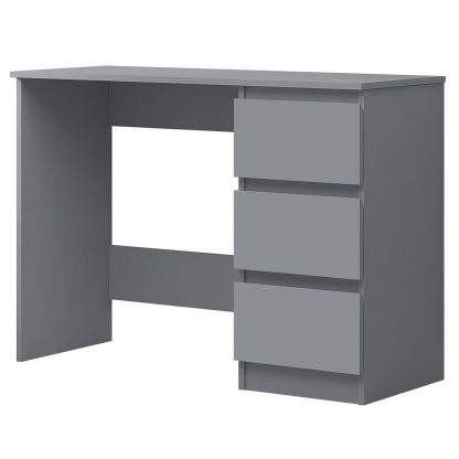 FWStyle Stora 3 Drawer Dressing Table - Matt Dark Grey - Image 5