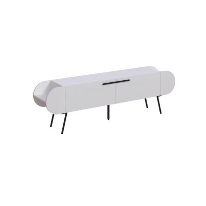 Capsule Modern TV Unit Multimedia Centre White with Storage - Image 7