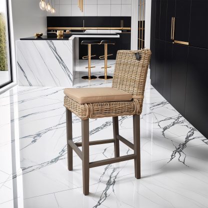 Maya Bar Stools Greywash Set of 2 - Image 5
