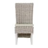 Maya Pair Of Handmade Kubu Rattan Limewash Dining Chairs - Image 3