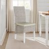 Maya Pair Of Handmade Kubu Rattan Limewash Dining Chairs