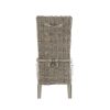 Maya Pair Of Handmade Kubu Rattan Limewash Dining Chairs - Image 4