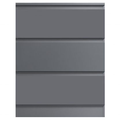 FWStyle Stora 3 Drawer Chest of Drawers - Matt Dark Grey - Image 4