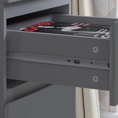 FWStyle Stora 3 Drawer Chest of Drawers - Matt Dark Grey - Image 8