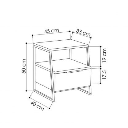 Pal Modern Nightstand White - Image 2