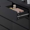 FWStyle Stora 8 Drawer Wide 4+4 Chest Of Drawers - Matt Black - Image 7