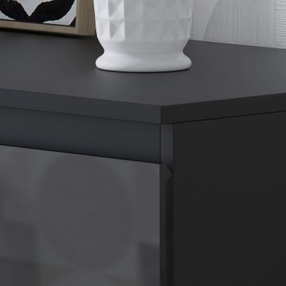 FWStyle Stora 8 Drawer Wide 4+4 Chest Of Drawers - Black Gloss Front - Image 7