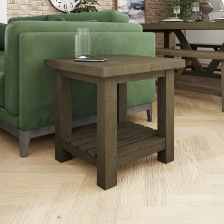 Saltash Lamp Side Table - Solid Reclaimed Natural Pine