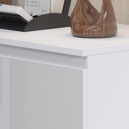FWStyle Carlton 3 Drawer Chest Of Drawers - White Gloss Front - Image 5