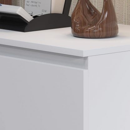 FWStyle Carlton 3 Drawer Chest Of Drawers - Matt White - Image 5