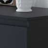 FWStyle Stora 8 Drawer Wide 4+4 Chest Of Drawers - Matt Black - Image 9