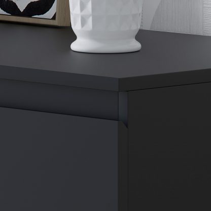 FWStyle Stora 8 Drawer Wide 4+4 Chest Of Drawers - Matt Black - Image 9