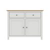 Taberno Oak 2 Door 2 Drawer Sideboard Linen White - Image 5