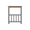 Taberno Oak Magazine Rack Turntable Stand Graphite Blue - Image 7