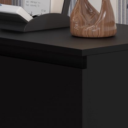 FWStyle Carlton 3 Drawer Chest Of Drawers - Matt Black - Image 6
