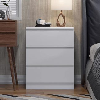 FWStyle Carlton 3 Drawer Chest Of Drawers - Matt White