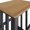 Taberno Oak Magazine Rack Turntable Stand Graphite Blue - Image 6
