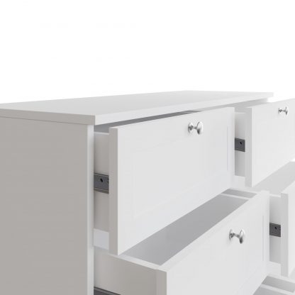 FWStyle Artus Shaker 6 Drawer Chest Of Drawers Matt White - Image 7
