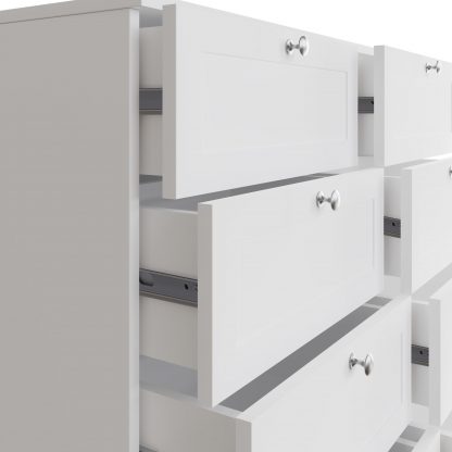 FWStyle Artus Shaker 8 Drawer Chest Of Drawers Matt White - Image 7