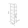 Archy Modern Bookcase 5-Tier Wall Mounted Shelf Retro Grey 180 cm - Image 2