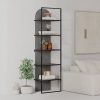 Archy Modern Bookcase 5-Tier Wall Mounted Shelf Retro Grey 180 cm - Image 8