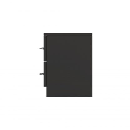 FWStyle Chilton 2 Drawer Bedside Cabinet - Black Gloss Front - Image 7
