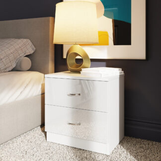 Pair of Chilton White Bedside Bundled