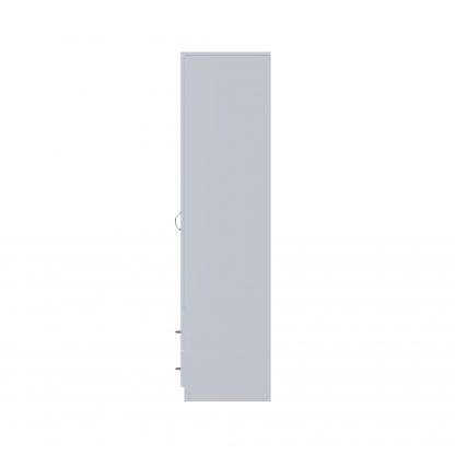 FWStyle Chilton Combination Wardrobe 2 Door 2 Drawer - Grey Gloss Front - Image 7