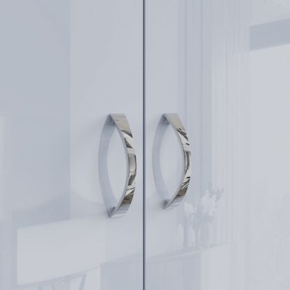 FWStyle Chilton 2 Door Wardrobe - Grey Gloss Front - Image 11