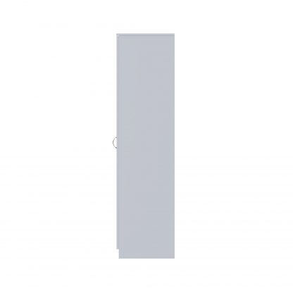 FWStyle Chilton 2 Door Wardrobe With Mirror - Grey Gloss Front - Image 7