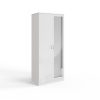 FWStyle Chilton 2 Door Wardrobe With Mirror - White Gloss Front - Image 6