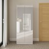 FWStyle Chilton 2 Door Wardrobe - White Gloss Front