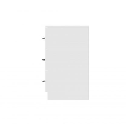 FWStyle Chilton 3 Drawer Chest Of Drawers - White Gloss Front - Image 6