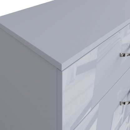 FWStyle Chilton 5 Drawer Chest Of Drawers - Grey Gloss Front - Image 7