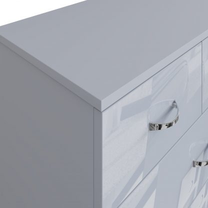 FWStyle Chilton 6 Drawer Chest Of Drawers - Grey Gloss Front - Image 7