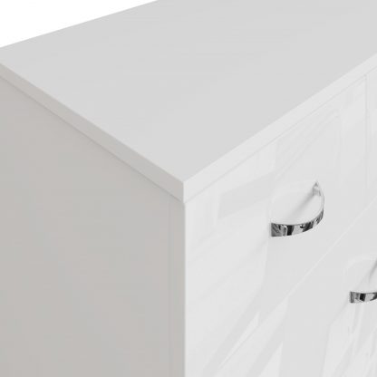 FWStyle Chilton 6 Drawer Chest Of Drawers - White Gloss Front - Image 8
