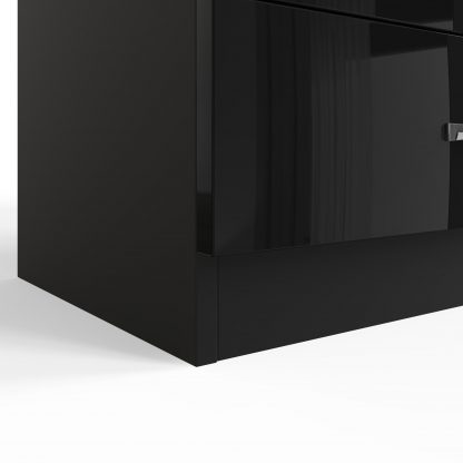 FWStyle Chilton 8 Drawer Chest Of Drawers - Black Gloss Front - Image 7