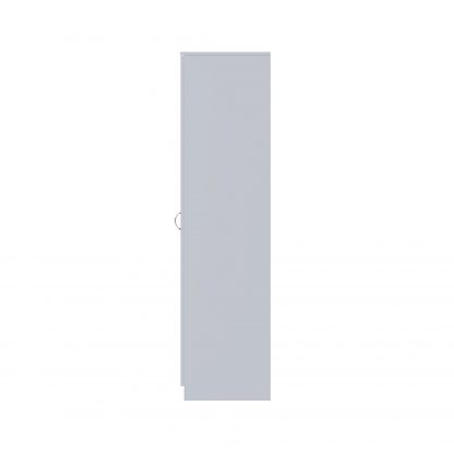 FWStyle Chilton 3 Door Wardrobe With Mirror - Grey Gloss Front - Image 7