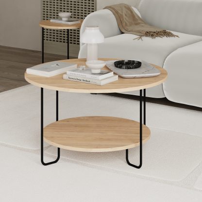 Corro Modern Coffee Table Oak - Image 6