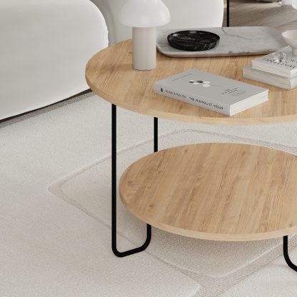 Corro Modern Coffee Table Oak - Image 4