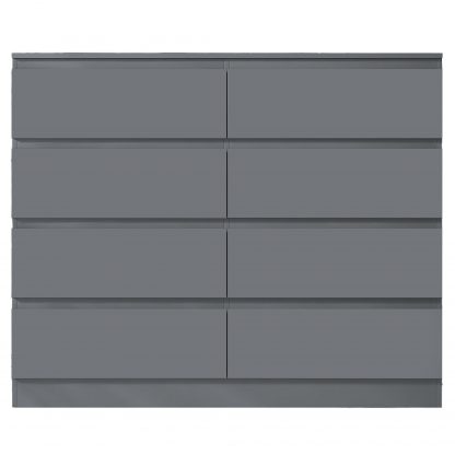 FWStyle Carlton 8 Drawer Wide 4+4 Chest of Drawers - Matt Dark Grey - Image 2