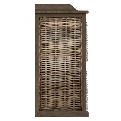 Maya Handmade Kubu Rattan 2 Over 2 Basket Storage Unit - Image 5