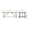 Lowry 2m Dining Table Driftwood Lacquered Solid Reclaimed Pine - Image 10