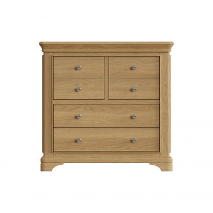 Faire 4+2 Chest Of Drawers in Natural Oak with Oak Top - Image 4