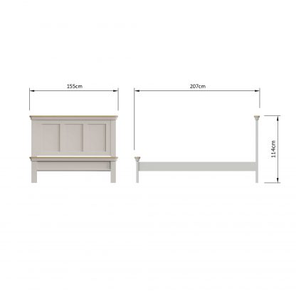 Faire 4ft6 Double Shaker Panel Bed in Dove Grey - Image 2