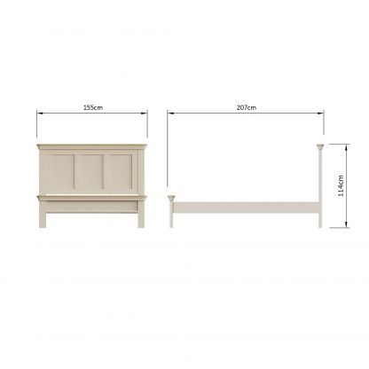 Faire 4ft6 Double Shaker Panel Bed in Putty - Image 2
